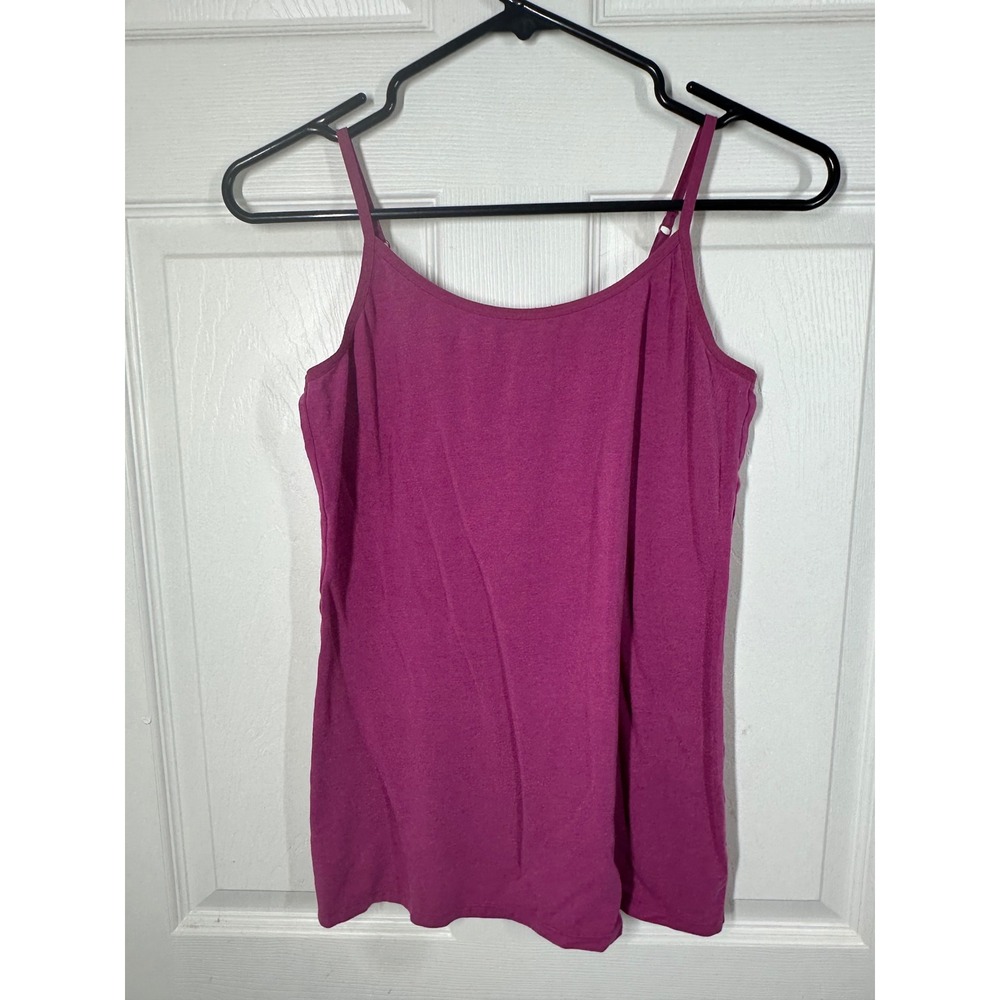 Felina Cami Women M Pink Camisole Tank Top Adjustable Strap Basic Layering 898B